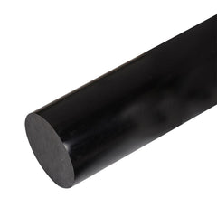 Plastic Rod: 60" Long, 0.5" Dia, Black, Opaque, 5000 - 1000 psi Tensile Strength