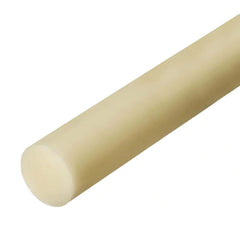 Plastic Rod: 12" Long, 1" Dia, Natural Color, Opaque, 5000 psi Tensile Strength