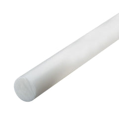 Plastic Rod: 12" Long, 5.5" Dia, Natural Color, Opaque, 5000 - 1000 psi Tensile Strength