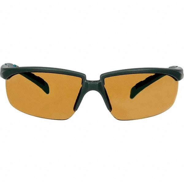 Safety Glasses: Anti-Fog & Scratch-Resistant, Polycarbonate, Brown Lenses, Full-Framed