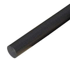 Plastic Rod: 12" Long, 3" Dia, Black, Opaque, 5000 - 1000 psi Tensile Strength