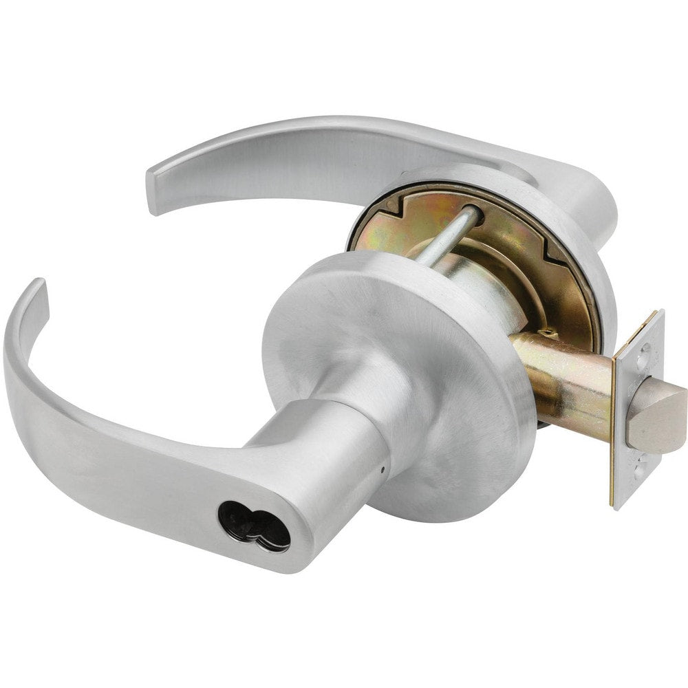 Lever Locksets; Lockset Type: Storeroom; Key Type: Keyed Different; Back Set: 2-3/4; Cylinder Type: Less Core; Material: Metal; Door Thickness: 1-3/4 to 2-1/4; Finish: Satin Chrome