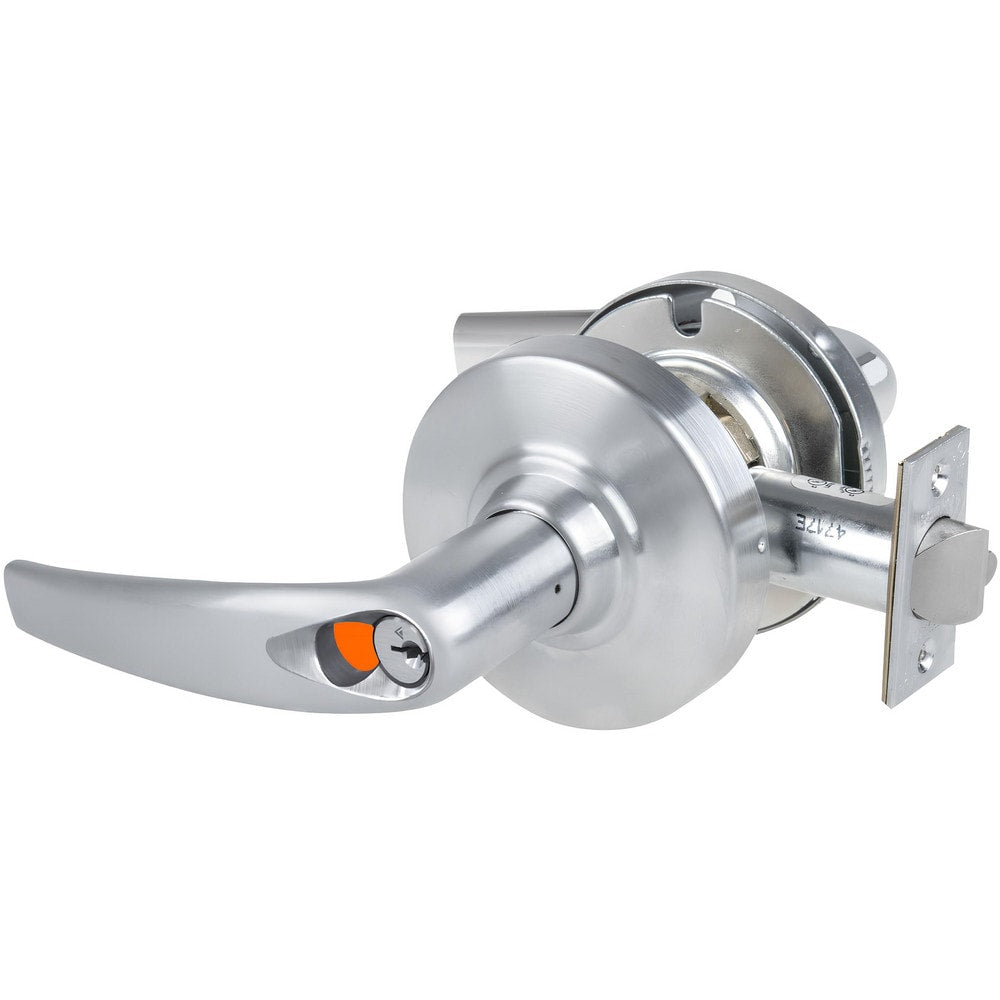 Lever Locksets; Lockset Type: Storeroom; Key Type: Keyed Different; Back Set: 2-3/4; Cylinder Type: Schlage FSIC Prep With Construction Core; Material: Metal; Door Thickness: 1-5/8 - 2-1/8; Finish: Satin Chrome