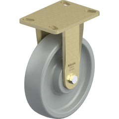 Top Plate Casters; Mount Type: Plate; Number of Wheels: 1.000; Wheel Diameter (Inch): 8; Wheel Material: Rubber; Wheel Width (Inch): 2; Wheel Color: Black