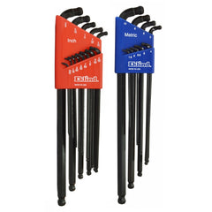 Hex Key Sets; Tool Type: Double Ball Hex (allen) Key Set; Handle Type: Long Arm; Hex Size Range (Inch): 0.05 - 3/8; Hex Size Range (mm): 1.5 - 10