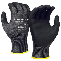 Cut, Puncture & Abrasion-Resistant Gloves: PYRAMEX GL603C5, Size Medium, ANSI Cut A4, ANSI Puncture 4, Microfoam Nitrile, HPPE