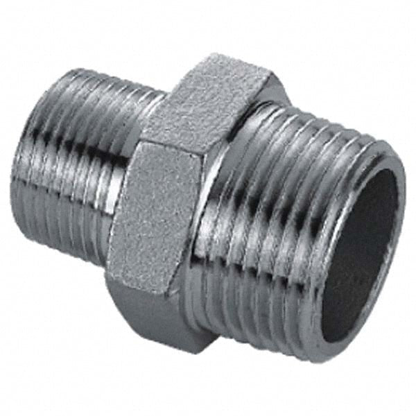 Stainless Steel Pipe Nipple: 1/2" x 3/8" Pipe, Grade 316