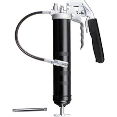 Dual Grease Gun Pistol/Lever Handle with 6" Rigid Extension, 12" Flexible Hose & Coupler