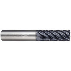 Corner Radius End Mill: 1/2" Dia, 1-5/8" LOC, 0.1250" Radius, 3 Flute, Solid Carbide