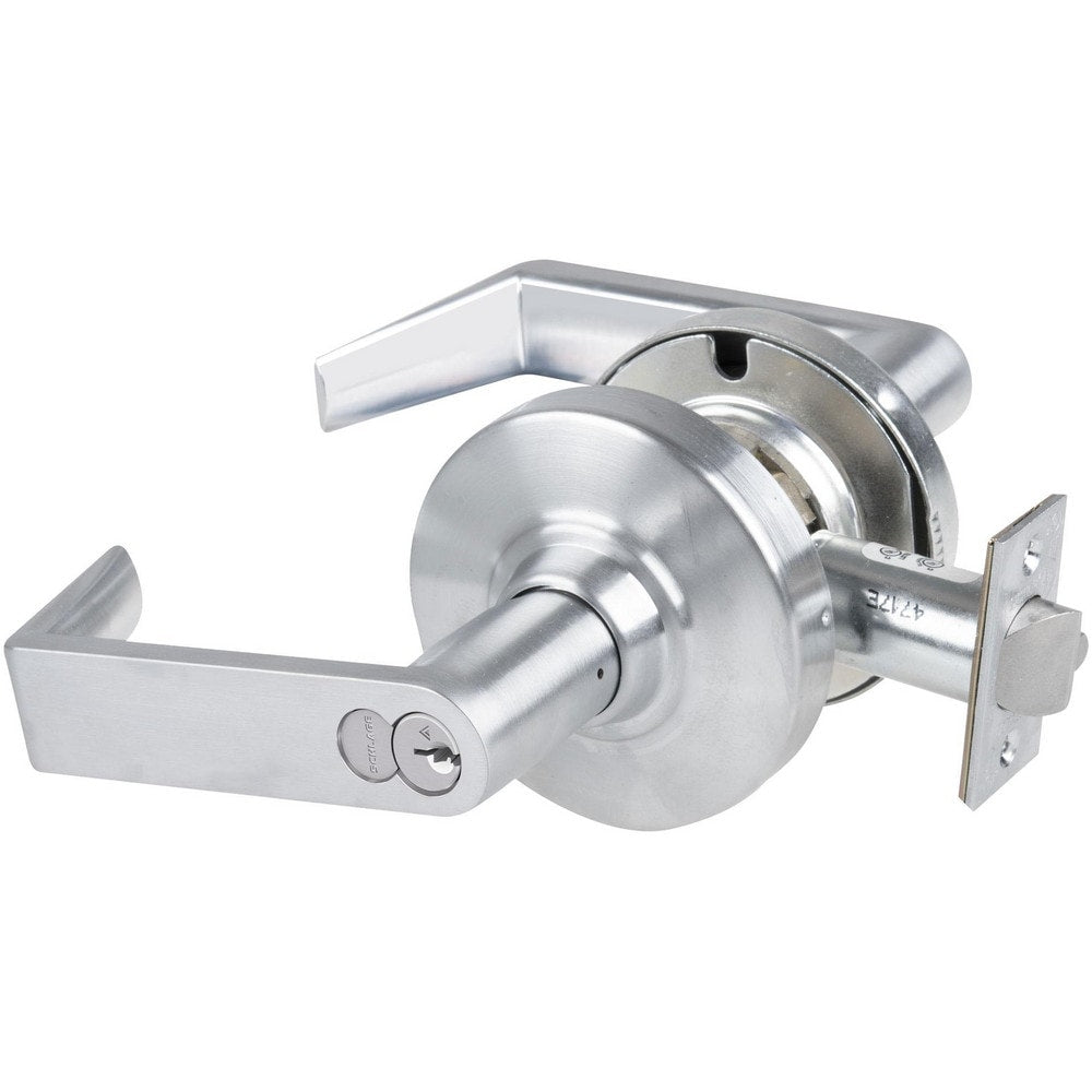 Lever Locksets; Lockset Type: Passage; Key Type: Keyed Different; Back Set: 2-3/4; Cylinder Type: Non-Keyed; Material: Metal; Door Thickness: 1-5/8 - 2-1/8; Finish: Satin Chrome