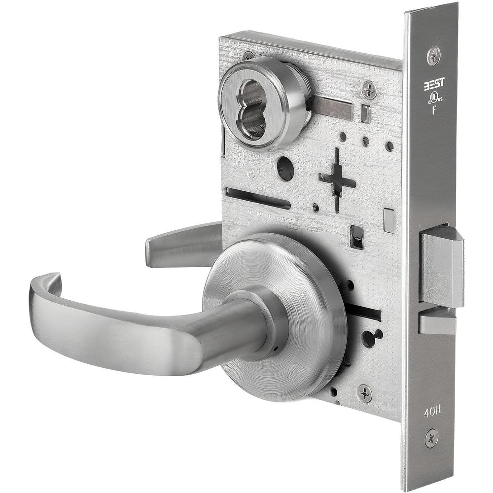 Lever Locksets; Lockset Type: Classroom; Key Type: Keyed Different; Back Set: 2-3/4; Cylinder Type: Less Core; Material: Metal; Door Thickness: 1-3/4; Finish: Satin Chrome