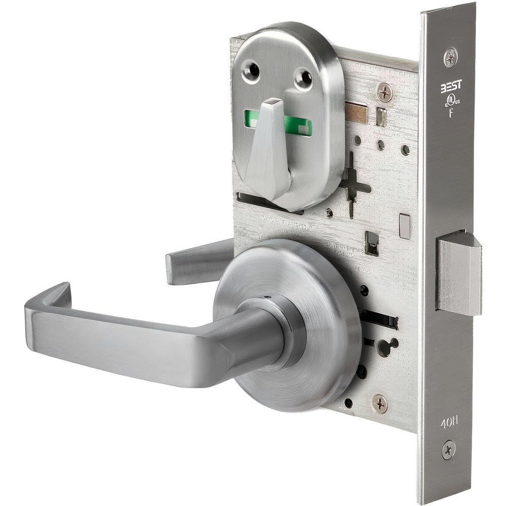 Lever Locksets; Lockset Type: Privacy; Key Type: Keyed Different; Back Set: 2-3/4; Cylinder Type: Non-Keyed; Material: Metal; Door Thickness: 1-3/4; Finish: Satin Chrome