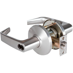 Lever Locksets; Lockset Type: Office; Key Type: Keyed Different; Back Set: 2-3/4; Cylinder Type: Less Core; Material: Metal; Door Thickness: 1-3/4 to 2-1/4; Finish: Satin Chrome