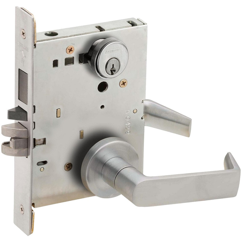 Lever Locksets; Lockset Type: Storeroom; Key Type: Keyed Different; Back Set: 2-3/4; Cylinder Type: Conventional; Material: Metal; Door Thickness: 1-3/4; Finish: Satin Chrome