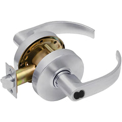 Lever Locksets; Lockset Type: Entrance; Key Type: Keyed Different; Back Set: 2-3/4; Cylinder Type: Less Core; Material: Metal; Door Thickness: 1-3/8 to 1/3-4; Finish: Satin Chrome