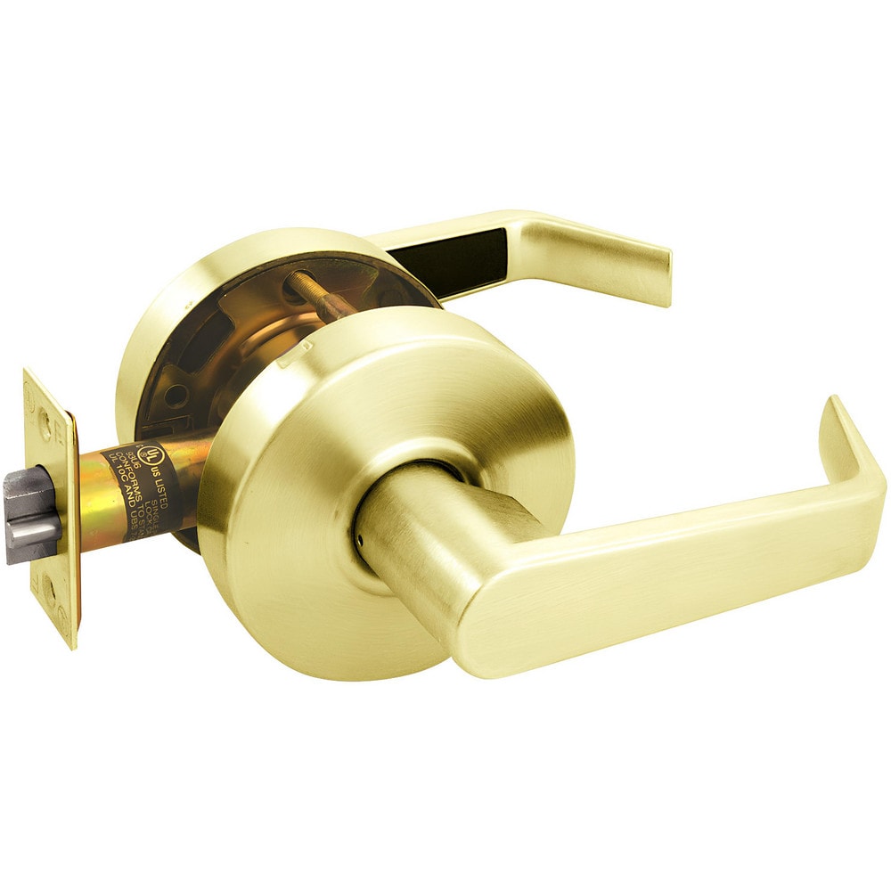 Lever Locksets; Lockset Type: Passage; Key Type: Keyed Different; Back Set: 2-3/4; Cylinder Type: Non-Keyed; Material: Metal; Door Thickness: 1-3/8 to 1/3-4; Finish: Satin Brass