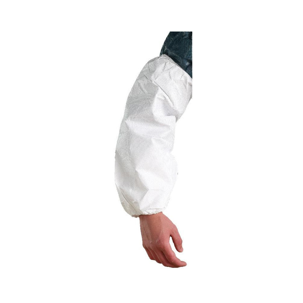 Chemical-Resistant Sleeve: Size Universal, Microporous Polyethylene Laminate Non-Woven, White