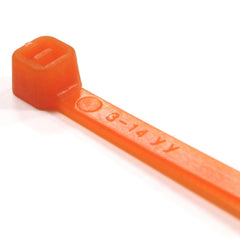 Cable Ties; Cable Tie Type: Standard Cable Tie; Locking Style: Plastic Pawl; Material: Polyamide; Color: Orange; Overall Length: 8.00; Overall Width (Decimal Inch - 4 Decimals): 0.1400; Maximum Bundle Diameter (Decimal Inch): 2.1300