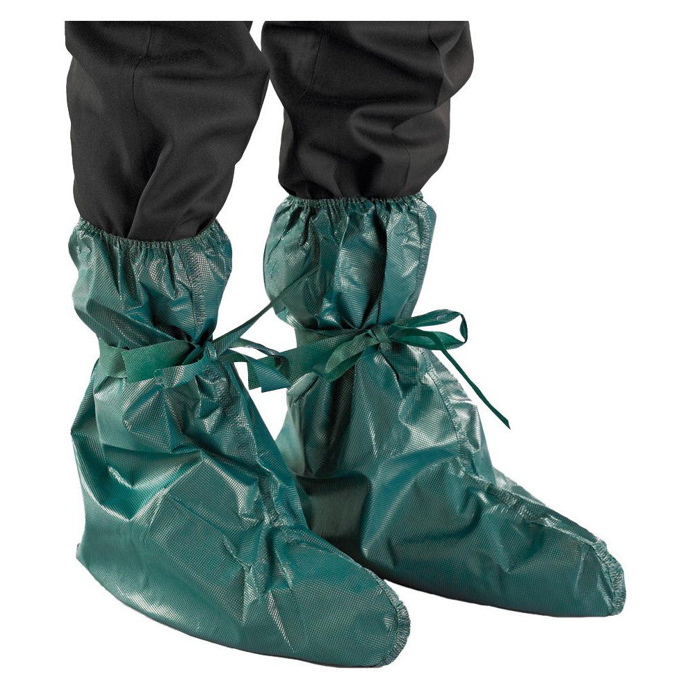 Boot Cover: Size 8-12, Chemical Warfare Agents, Multi-Layer Non-Woven Barrier Laminate Fabric, Green