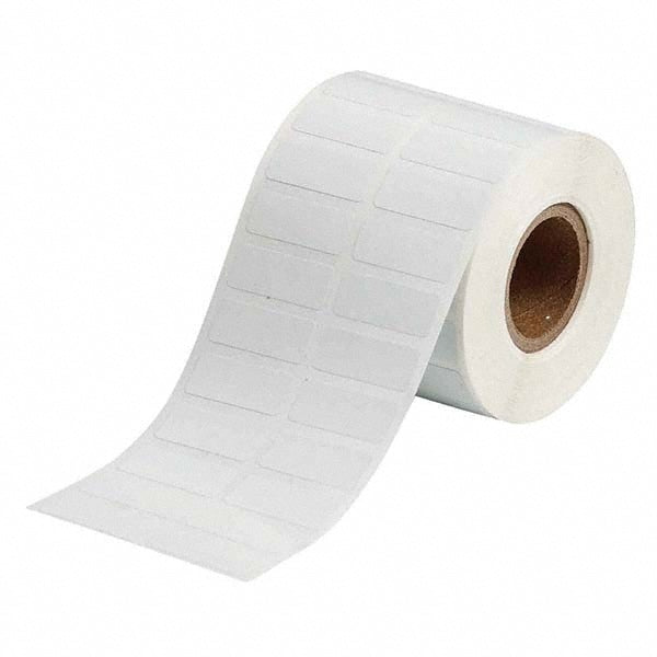 Label Maker Label: White, Polyester, 2,500 per Roll