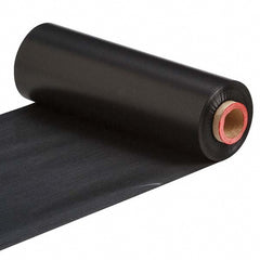 Printer Ribbon: 4" Wide, 242' Long, Black, Wax & Resin