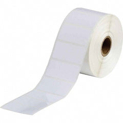 Label Maker Label: White, Polyester, 1,500 per Roll