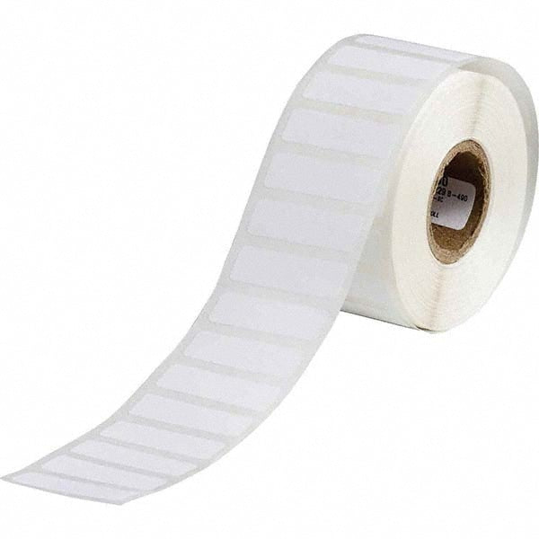 Label Maker Label: White, Polyester, 1-1/4" OAW, 1,500 per Roll