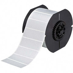 Label Maker Label: Silver, Metallized Polyester, 1,225 per Roll