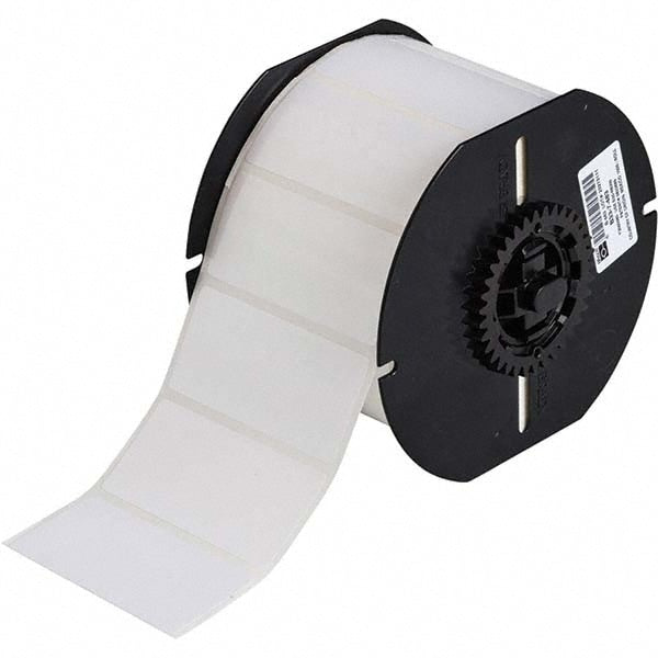 Label Maker Label: White, Polyester, 1,000 per Roll