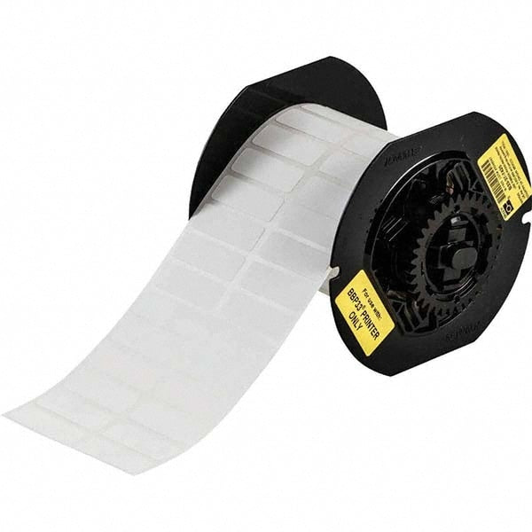 Label Maker Label: White, Polypropylene, 1-1/2" OAW, 1,500 per Roll