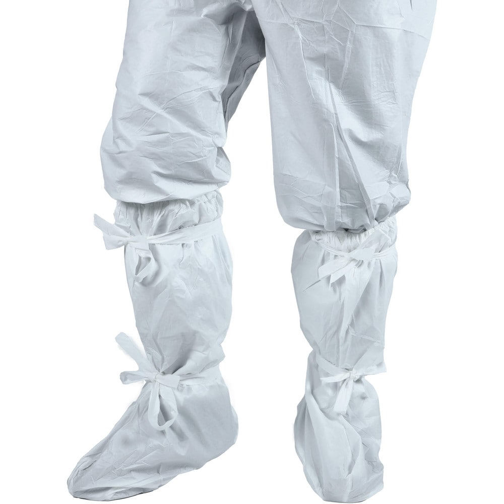 Boot Cover: Size Universal, ASTM F739, Polyethylene/Non-Woven Polypropylene Laminate, White