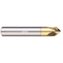 Chamfer Mill: 5/8" Dia, 5/8" Shank Dia, 100.00 deg, 3 Flute, Solid Carbide, Single End