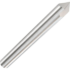 Chamfer Mill: 1/2" Dia, 1/2" Shank Dia, 45 deg, 2 Flute, Solid Carbide, Single End