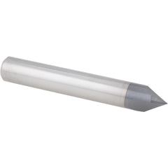 Chamfer Mill: 3/8" Dia, 3/8" Shank Dia, 45 deg, 2 Flute, Solid Carbide, Single End