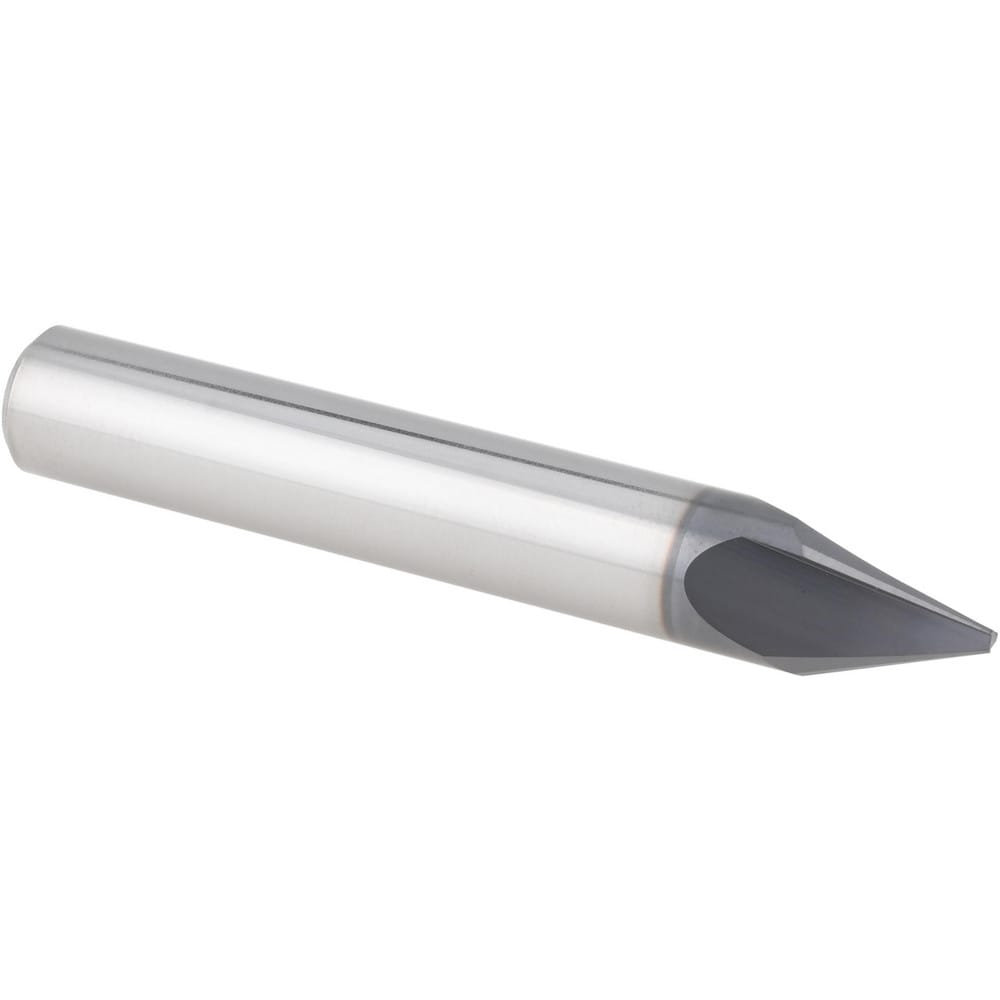 Chamfer Mill: 3/8" Dia, 3/8" Shank Dia, 20 deg, 3 Flute, Solid Carbide, Single End