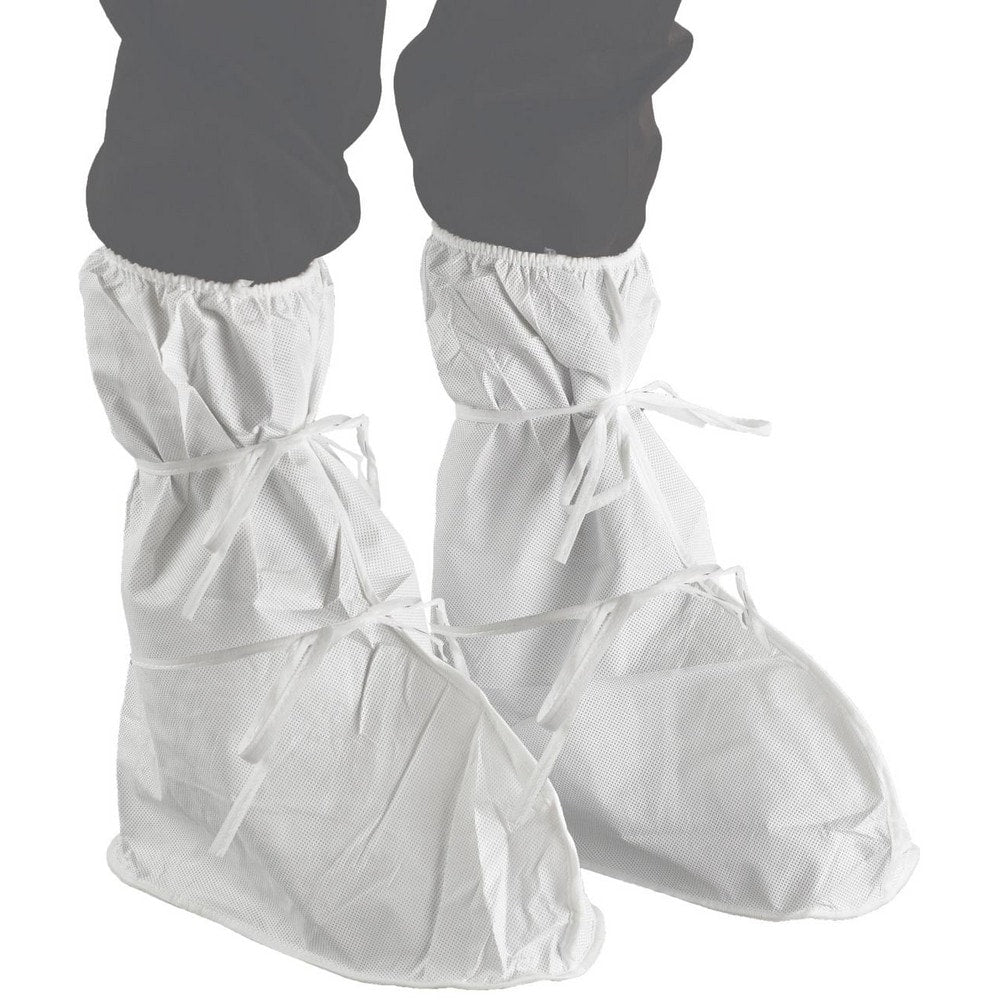 Boot Cover: Size 8-12, Chemical-Resistant, Microporous Polyethylene Laminate Non-Woven, White