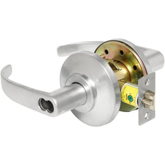 Lever Locksets; Lockset Type: Entrance; Key Type: Keyed Different; Back Set: 2-3/4; Cylinder Type: Less Core; Material: Metal; Door Thickness: 1-3/8 to 2; Finish: Satin Chrome