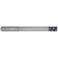 Corner Radius End Mill: 3/4" Dia, 1" LOC, 0.1200" Radius, 5 Flute, Solid Carbide