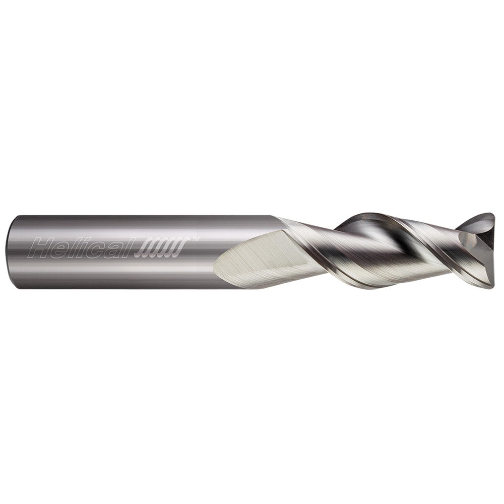 Corner Radius End Mill: 1/4" Dia, 3/8" LOC, 0.0300" Radius, 2 Flute, Solid Carbide