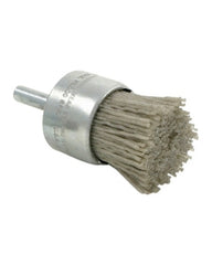 3/4″ Diameter × 1/4″ Shank Diameter × 7/8″ Trim Length, 0.040″ Abrasive Nylon Bristle, Aluminum Oxide, Solid End Brush