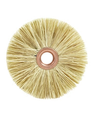 3 1/2″ Diameter × 1/2″ Width, Tampico,  Crimped Bristle, Wheel Brush