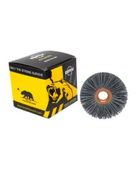 2″ Diameter × 1/2″ Width, 320 Grit, Silicon Carbide, 0.022″ Crimped Bristle, Wheel Brush