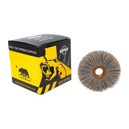 3″ Diameter × 1/2″ Width, 600 Grit, Aluminum Oxide, 0.040″ Crimped Bristle, Wheel Brush