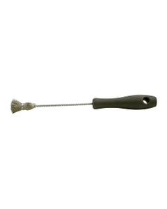 0.55″ Diameter x Plastic Handle Shank Diameter × 1/2″ Trim Length, 0.005″ Crimped Bristle, Stainless Steel, Plastic Handle Brush