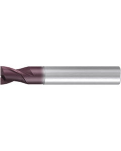 Chamfer End Mill; 3.8 mm Dia. × 5 mm LOC × 6 mm Shank Dia. × 54 mm OAL ; 2 FL ; Carbide ; AlTiN ; Series 2510A