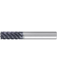 Square End Mill; 7/16″ Dia. × 1″ LOC × 7/16″ Shank Dia. × 3″ OAL ; 6 FL ; Carbide ; AlCr ; 0.008″ R