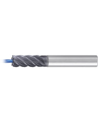 ‎Corner Radius End Mill; 1″ Dia. × 1-3/4″ LOC × 1″ Shank Dia. × 4-1/2″ OAL ; 5 FL ; Carbide ; AlCr ; 0.12″ R