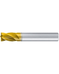 Square End Mill; 5/8″ Dia. × 7/8″ LOC × 5/8″ Shank Dia. × 3″ OAL ; 4 FL ; Carbide ; TiAlN+TiN ; 0.008″ R