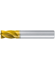 Square End Mill; 3/16″ Dia. × 3/8″ LOC × 1/4″ Shank Dia. × 2″ OAL ; 4 FL ; Carbide ; TiAlN+TiN ; 0.005″ R