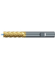 ‎Square End Mill; 1/4″ Dia. × 3/4″ LOC × 1/4″ Shank Dia. × 2-1/2″ OAL ; 4 FL ; Carbide ; TiAlN+TiN ; Series 2579TZ